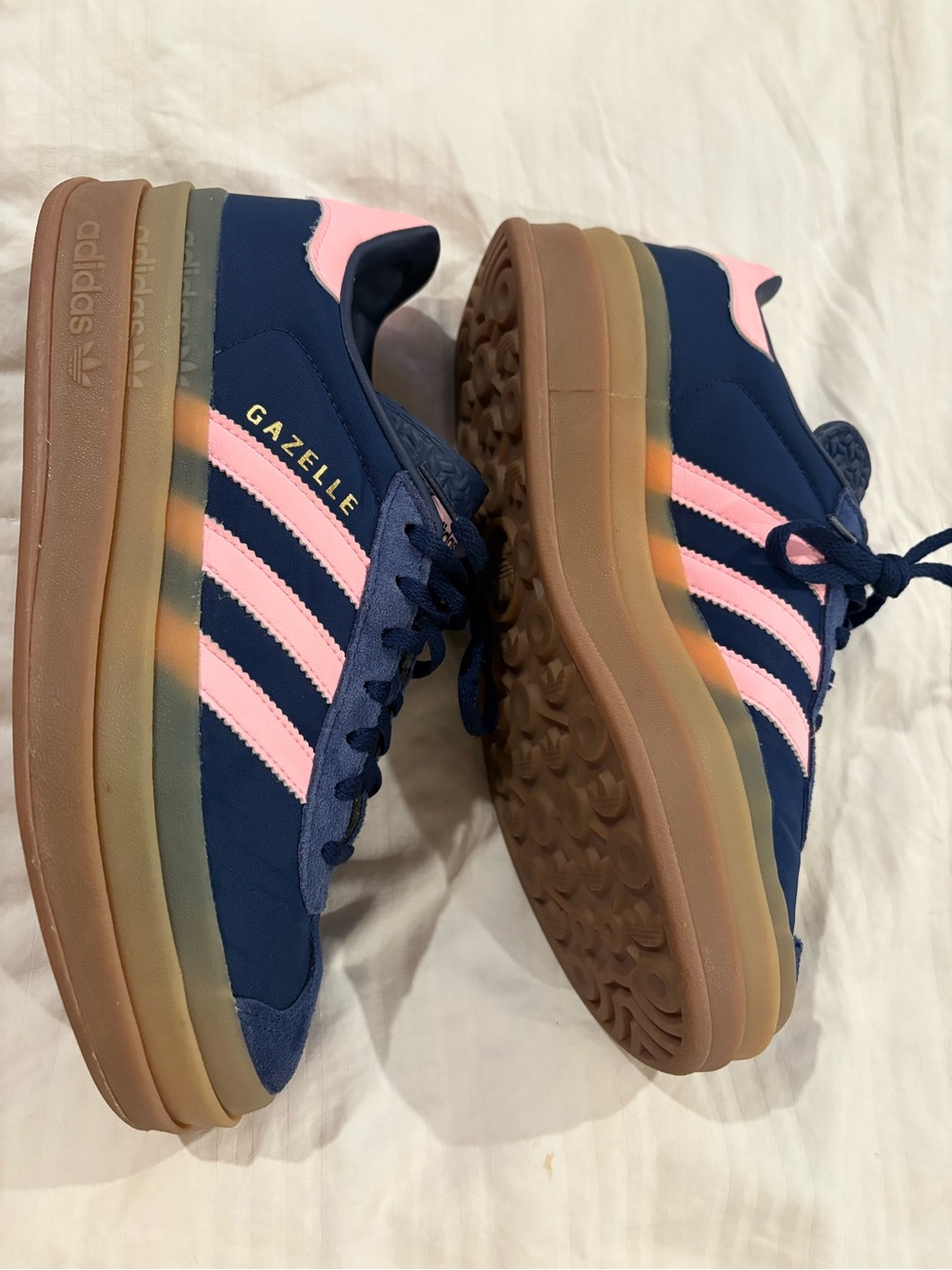 Adidas Blue and Pink Gazelle Bold Size 7 - Picture 2 of 5